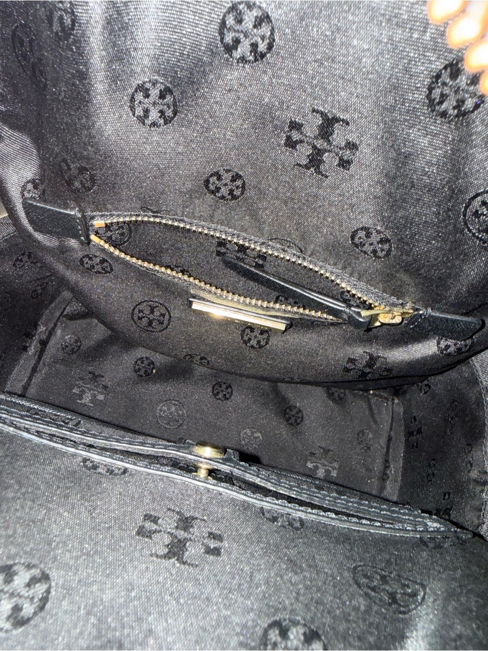 Tory Burch Black Leather Mini Backpack with Gold Hardware - Picture 3 of 6